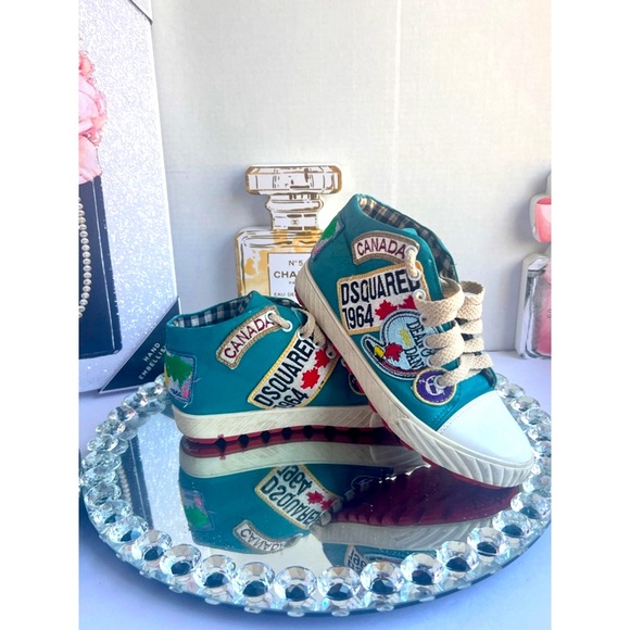 Dsquared2 Donna Patch High-top 
Sneakers Y2K size 7,5 - Picture 1 of 9